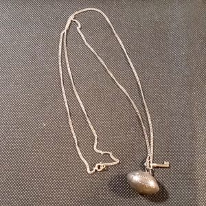Vintage 1956 Sterling Silver Necklace with "Champions" Football Charm